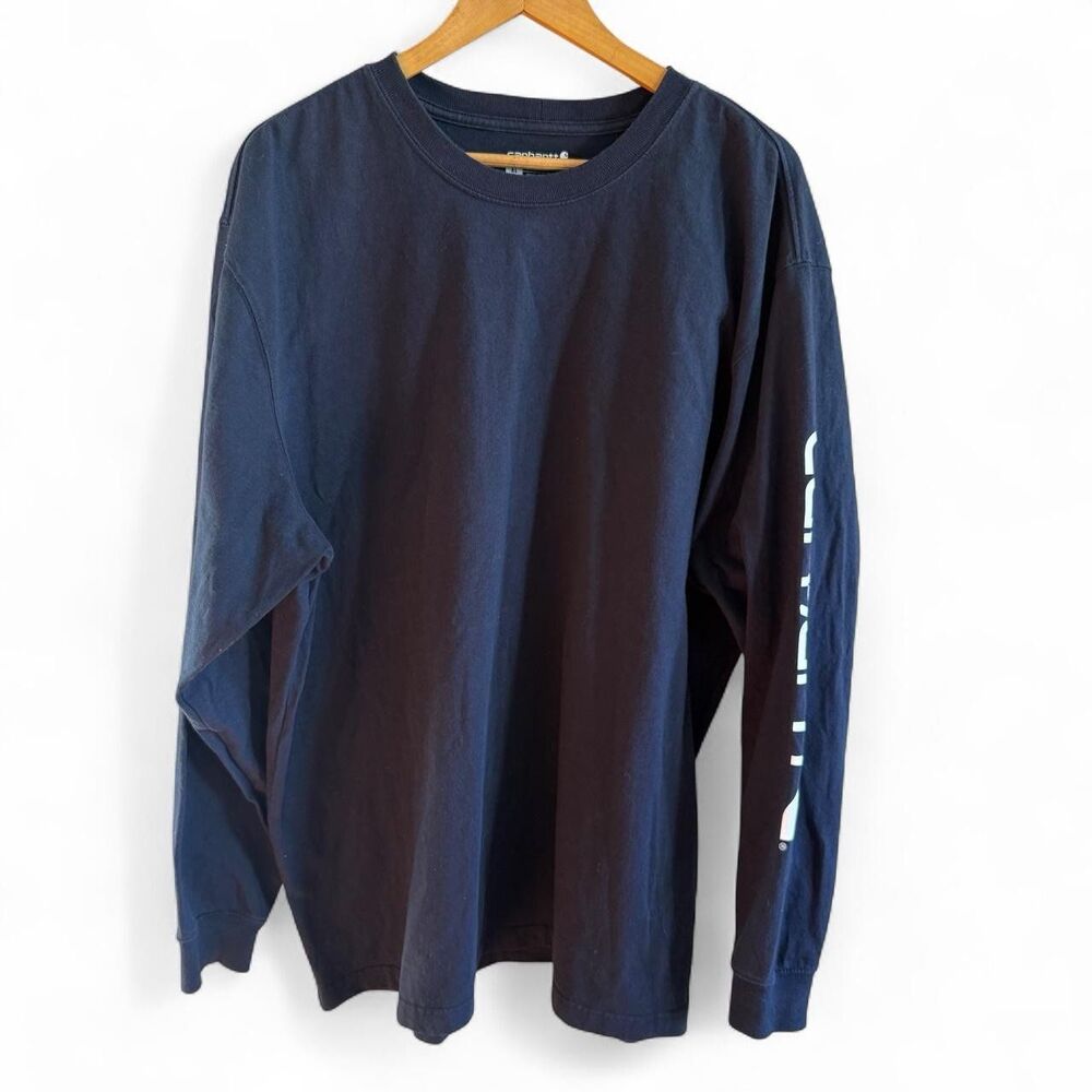 Carhartt navy blue long sleeve shirt size XL